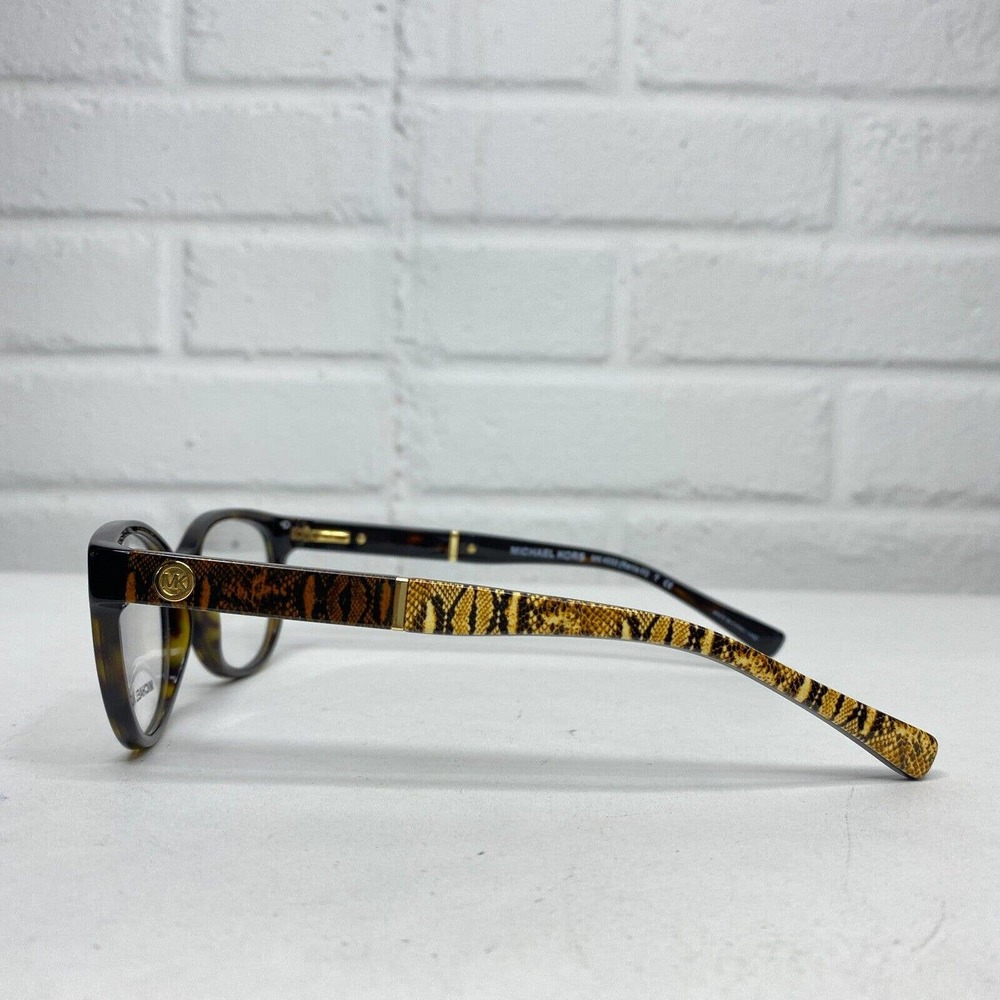 Michael Kors MK 4032 3180 Rania III Cat Eye Havana Gold Eyeglasses 49*17 H2560 - Picture 3 of 8